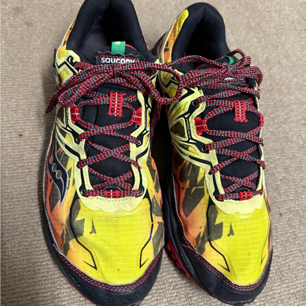 Saucony Vibrant Yellow and Black Sneakers